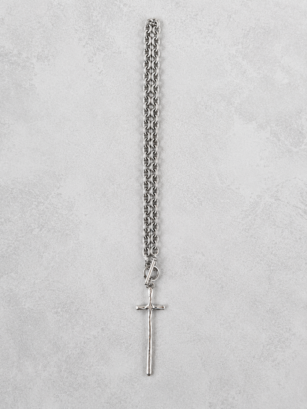 Toggle Cross Necklace (Silver)