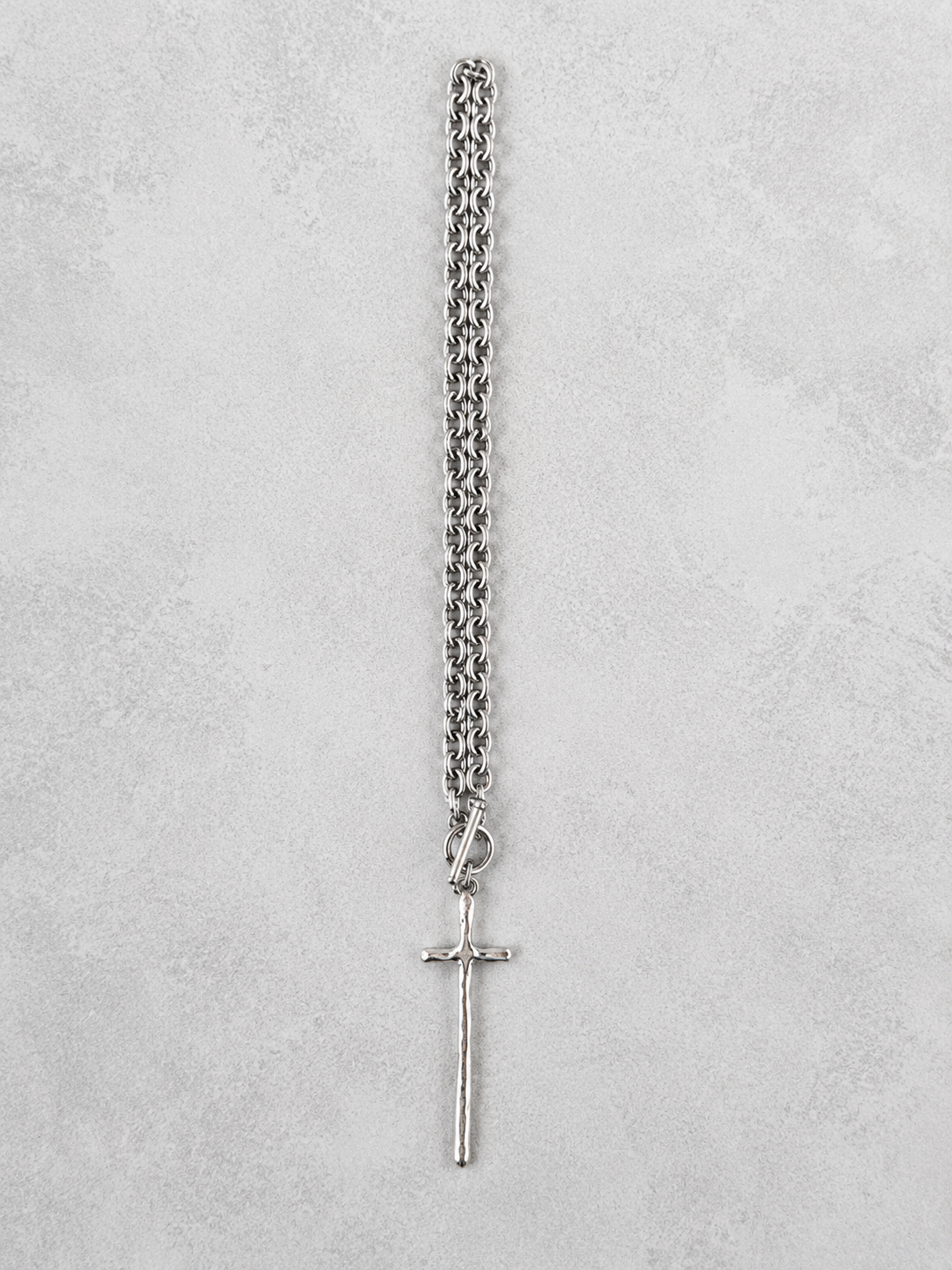 Toggle Cross Necklace (Silver)