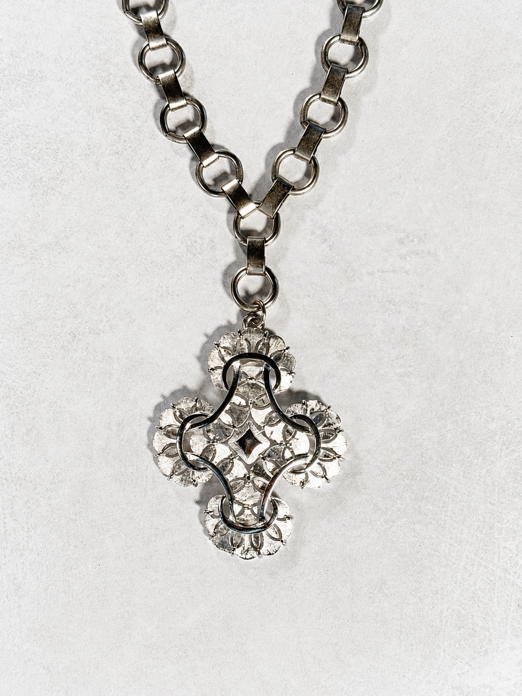 Archive Chain No. 012 — Silver Crown Trifari Cross