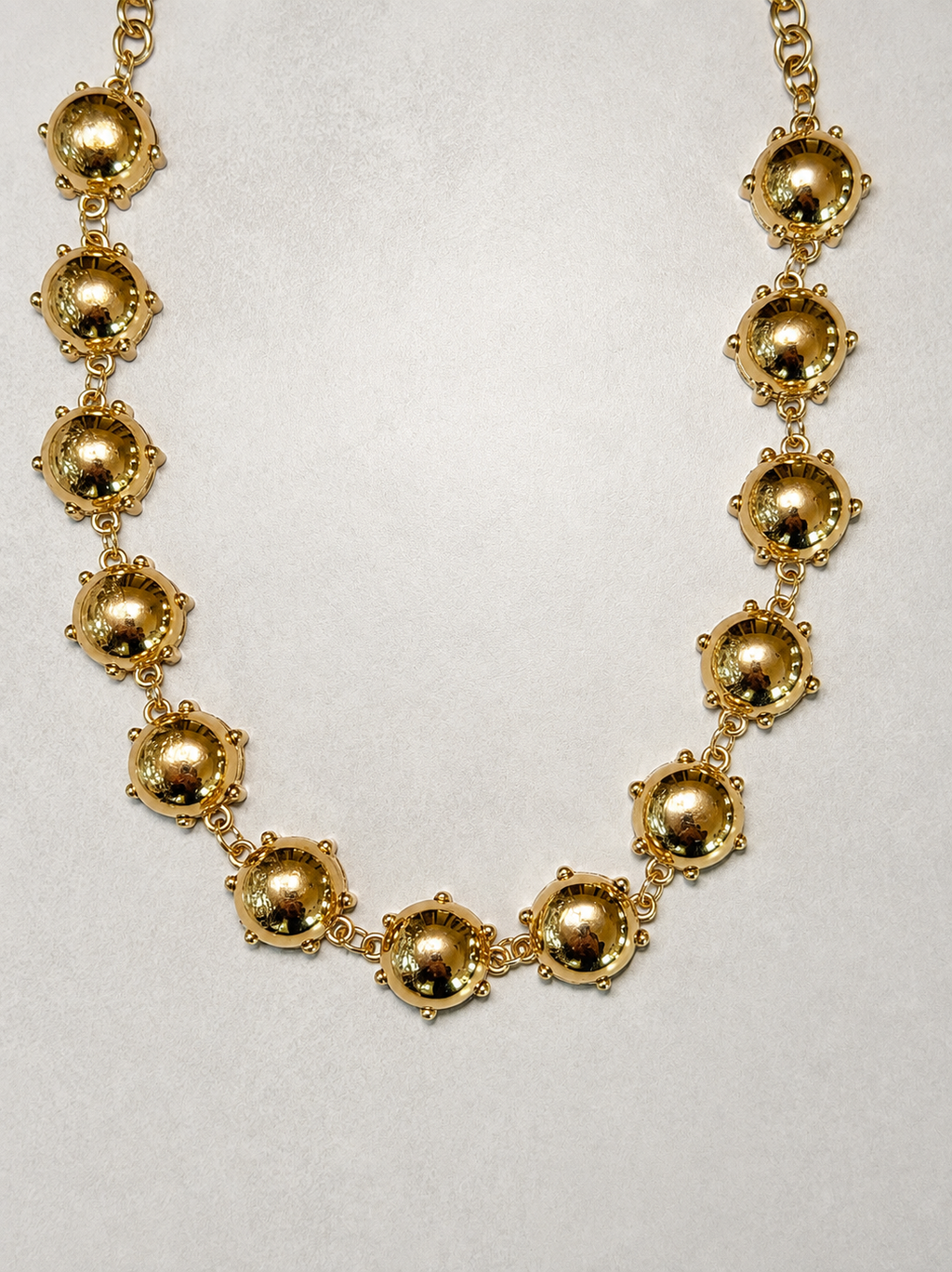 Erica Lyons Gold Metallic Statement Necklace
