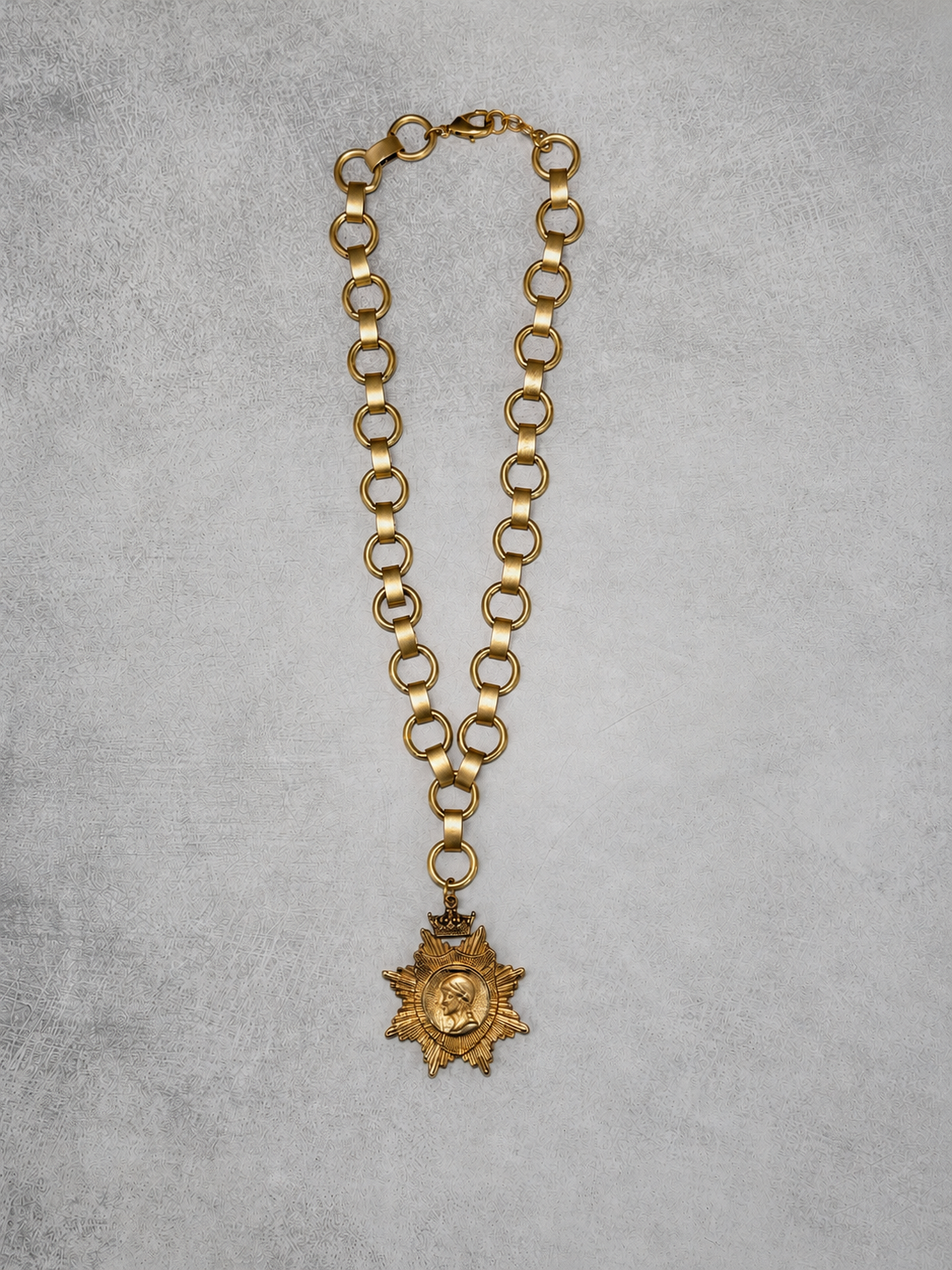 Archive Chain No. 013 — Crown Soldier Medallion Pendant