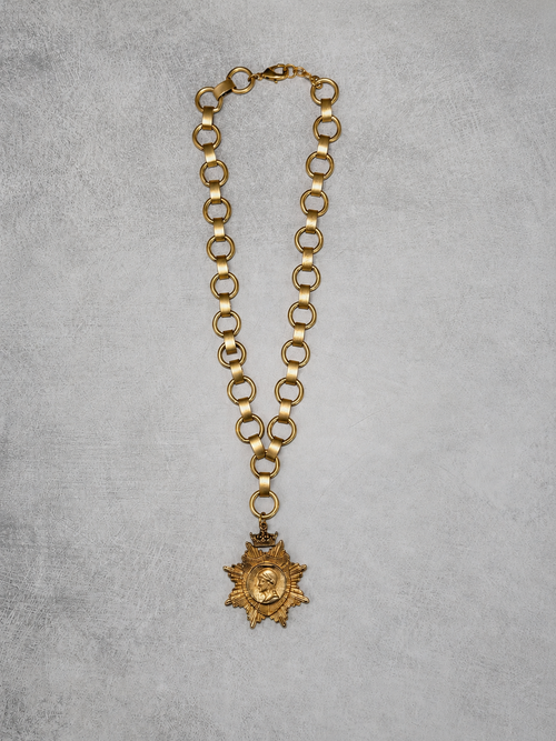 Archive Chain No. 013 — Crown Soldier Medallion Pendant