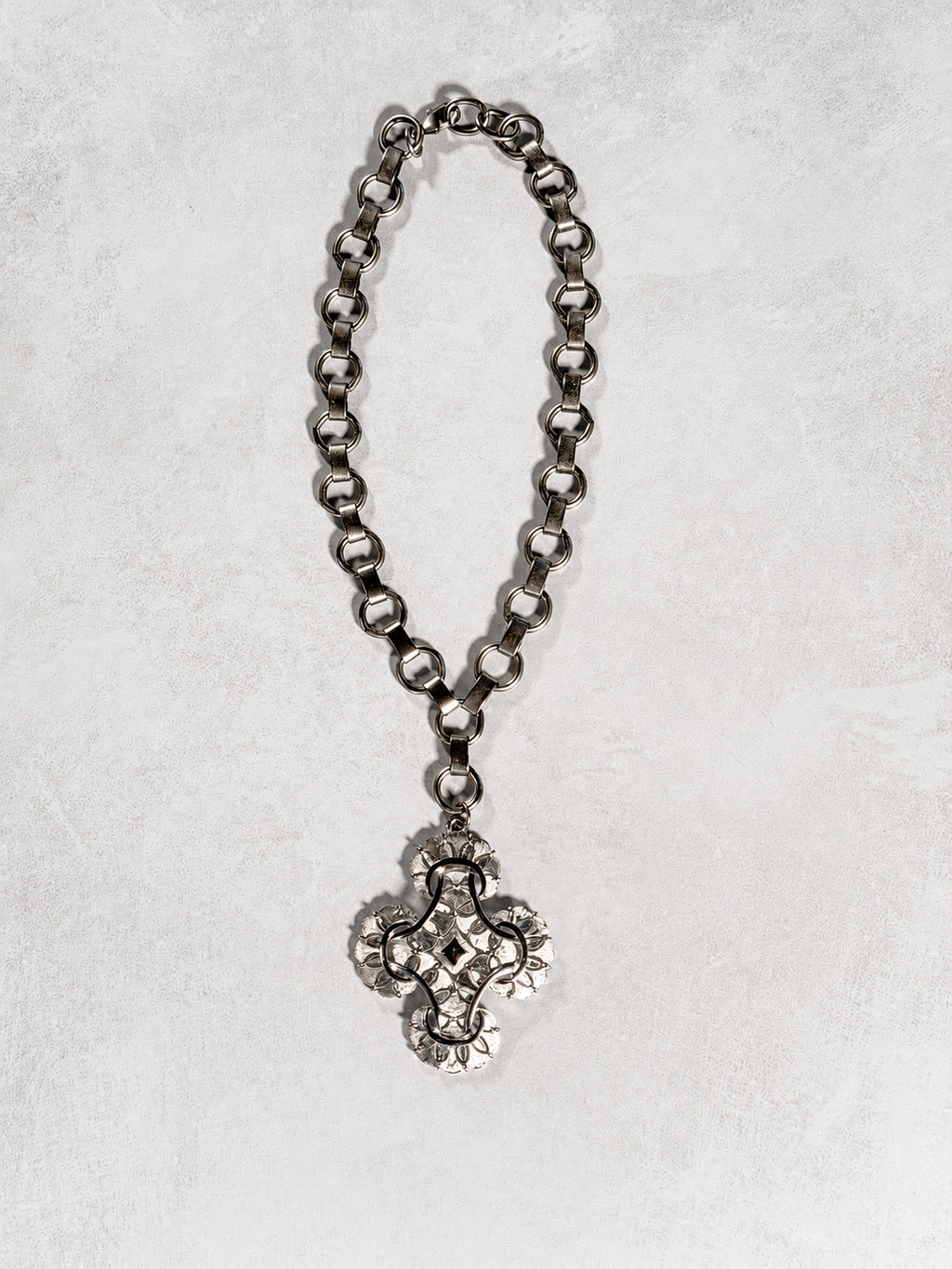 Archive Chain No. 012 — Silver Crown Trifari Cross