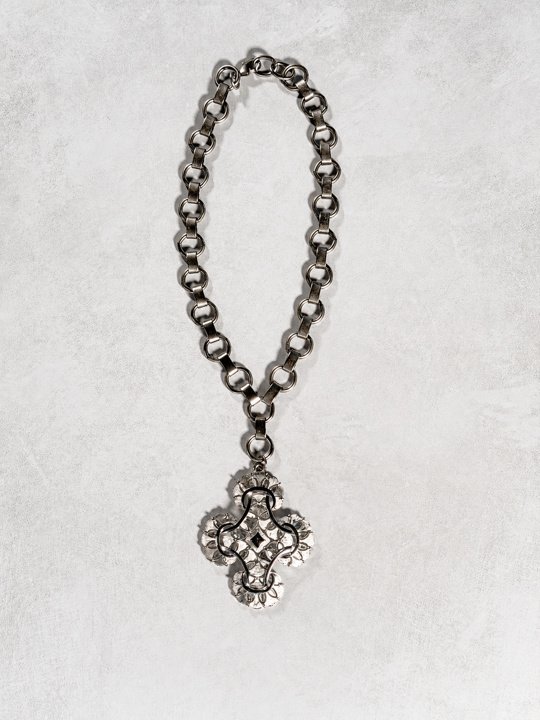 Archive Chain No. 012 — Silver Crown Trifari Cross