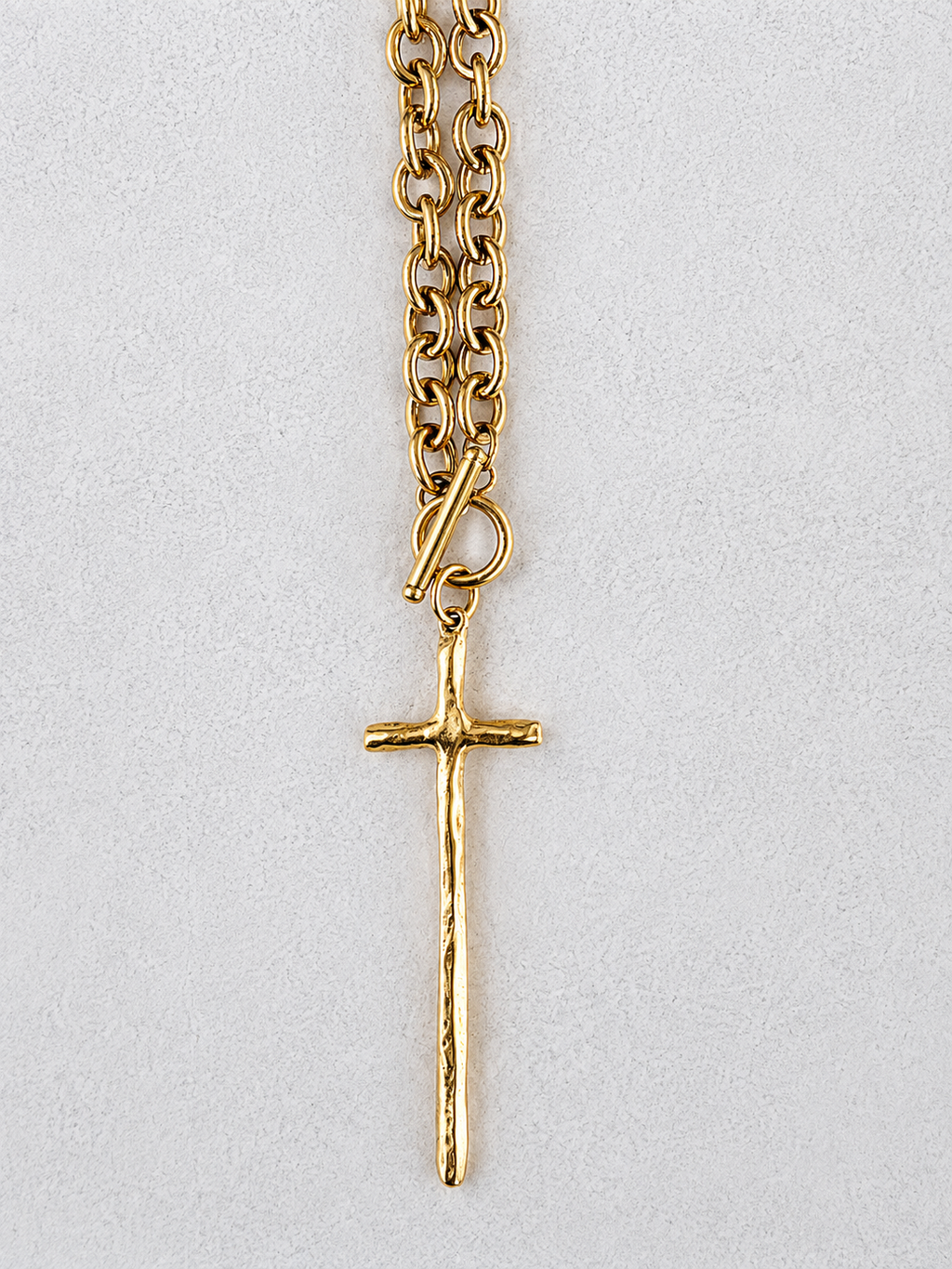 Toggle Cross Necklace (Gold)