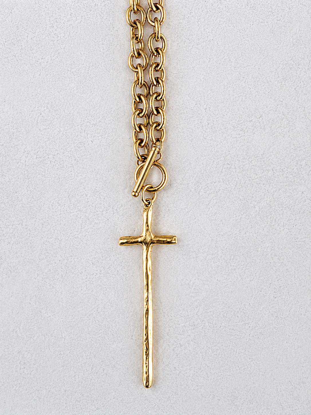 Toggle Cross Necklace (Gold)