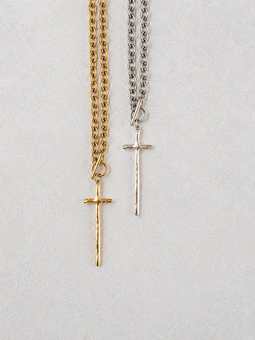 Toggle Cross Necklace (Silver)