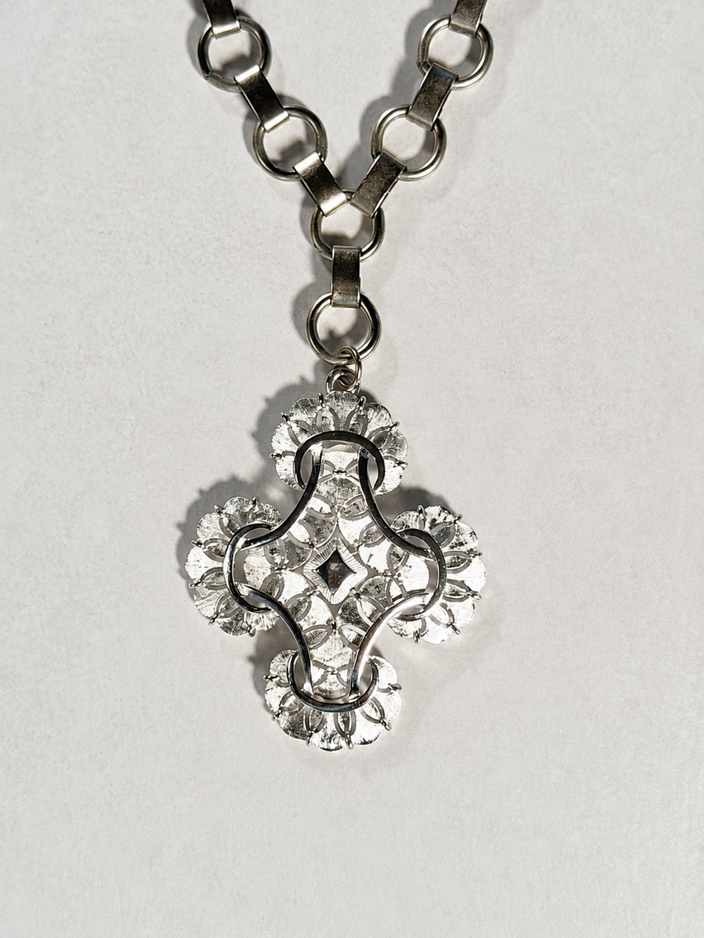 Archive Chain No. 012 — Silver Crown Trifari Cross