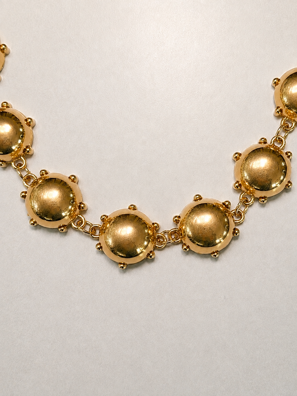 Erica Lyons Gold Metallic Statement Necklace