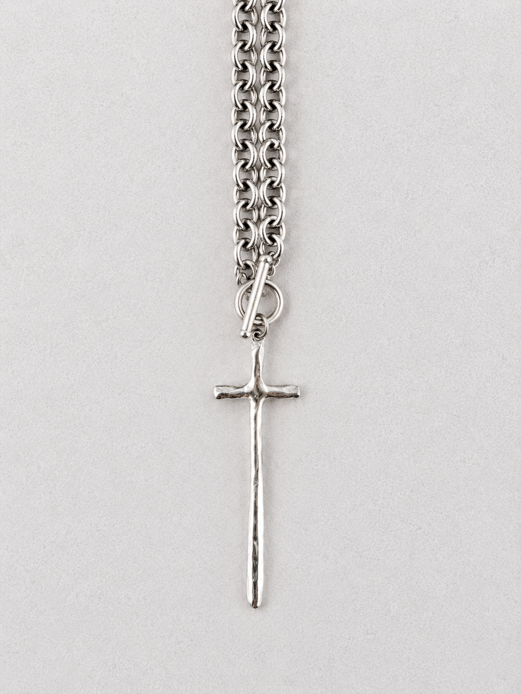 Toggle Cross Necklace (Silver)