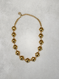 Erica Lyons Gold Metallic Statement Necklace