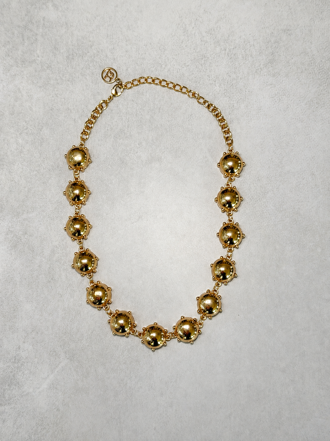 Erica Lyons Gold Metallic Statement Necklace
