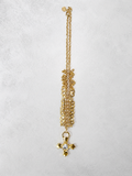 Heritage Crystal Cross Necklace (Gold)