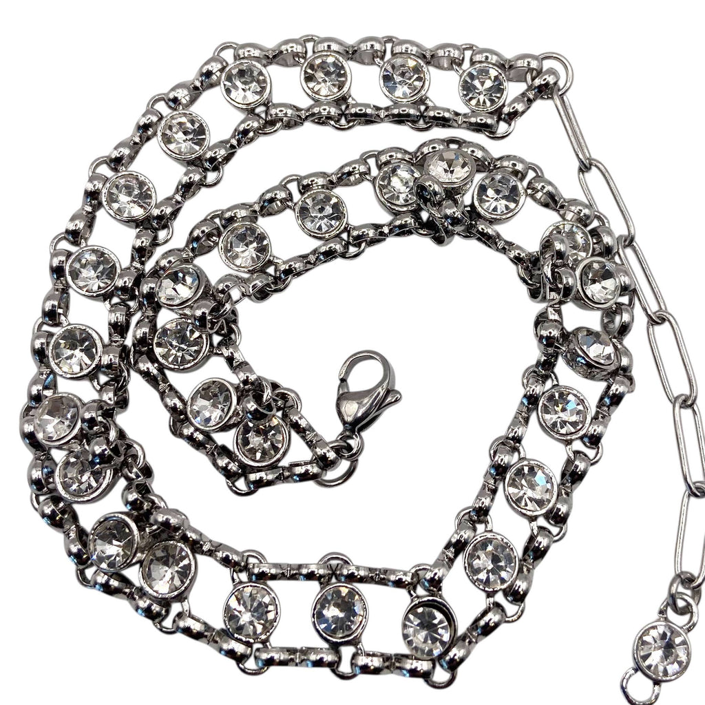 Crystal Link Choker (Silver)