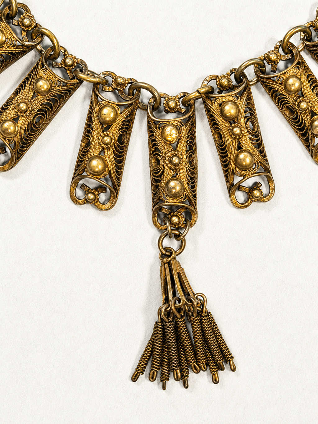 Egyptian Revival Tassel Collar