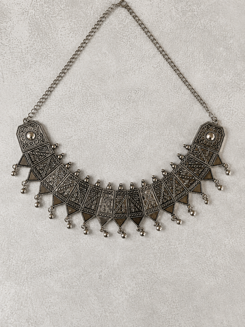 German Silver Collar Necklace