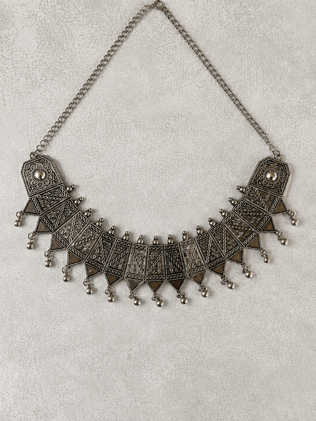 German Silver Collar Necklace
