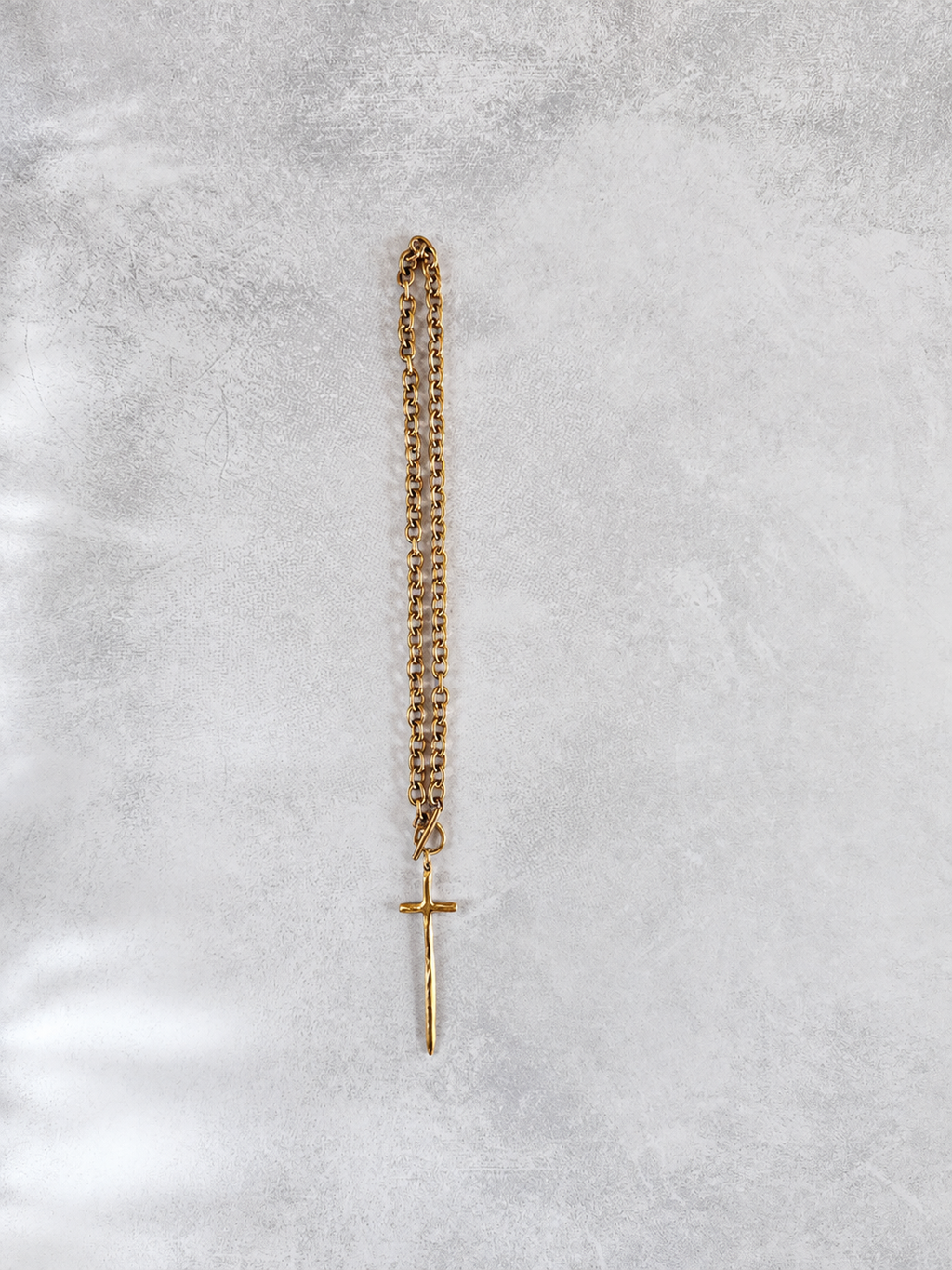 Toggle Cross Necklace (Gold)