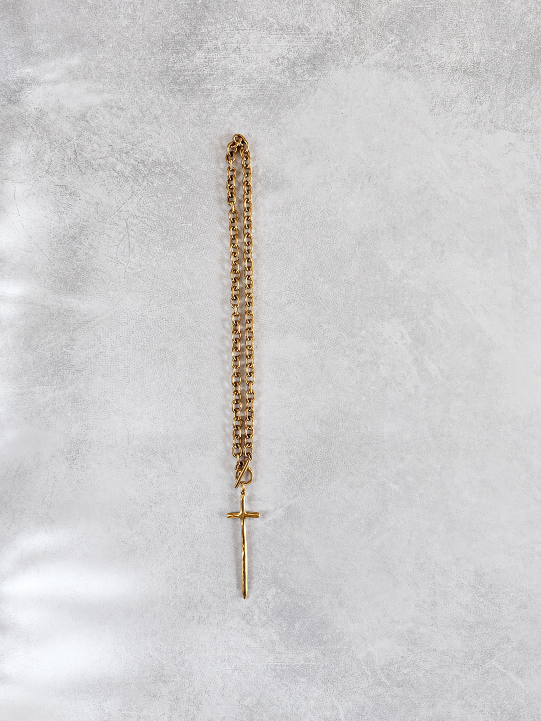 Toggle Cross Necklace (Gold)