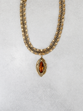 Whiting & Davis Glass Amber Choker