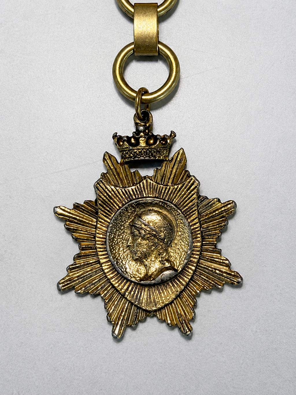 Archive Chain No. 013 — Crown Soldier Medallion Pendant