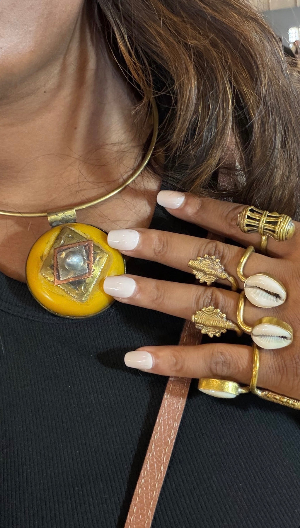 Malian Cowrie Wrap Ring