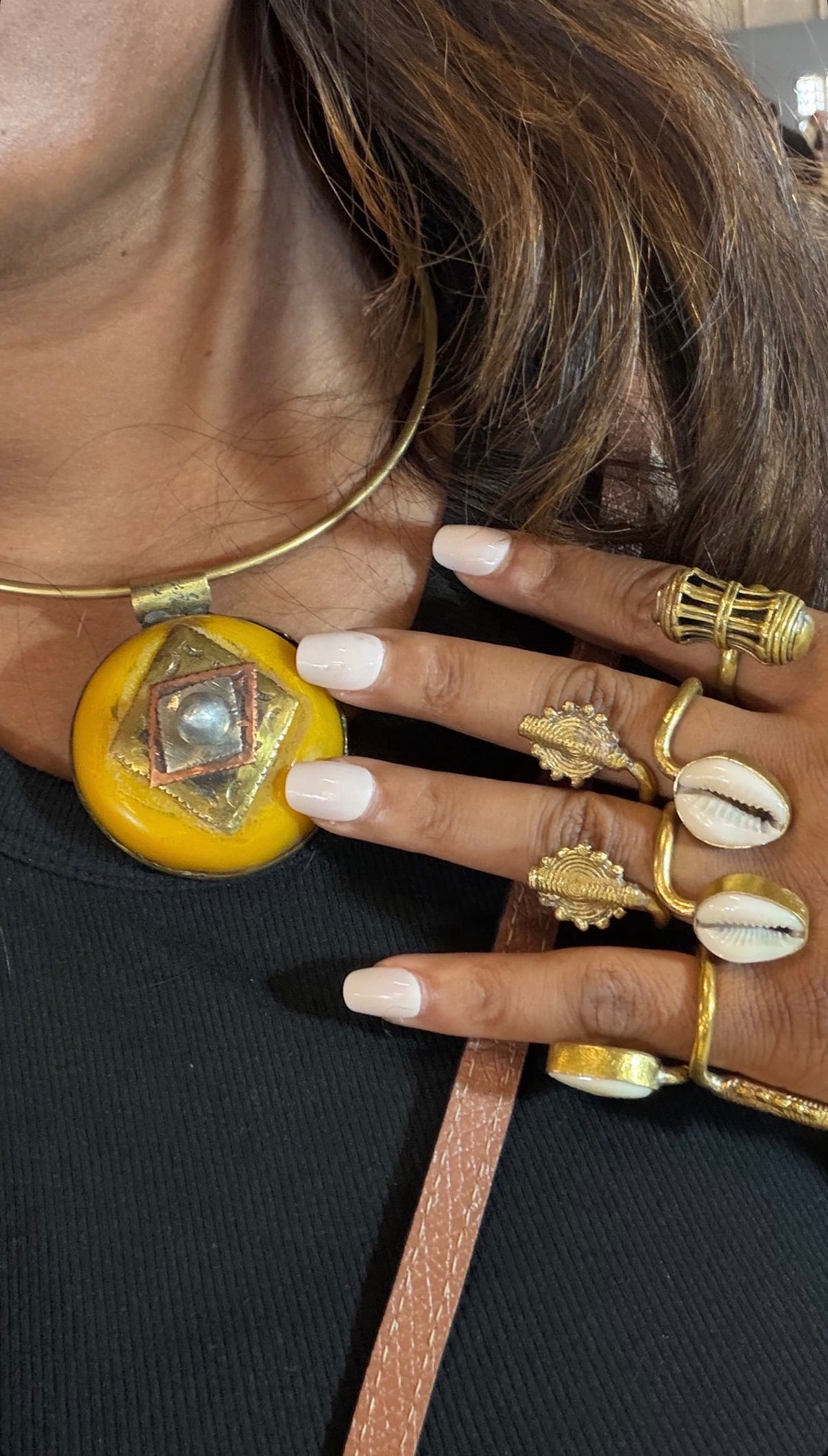 Malian Cowrie Wrap Ring