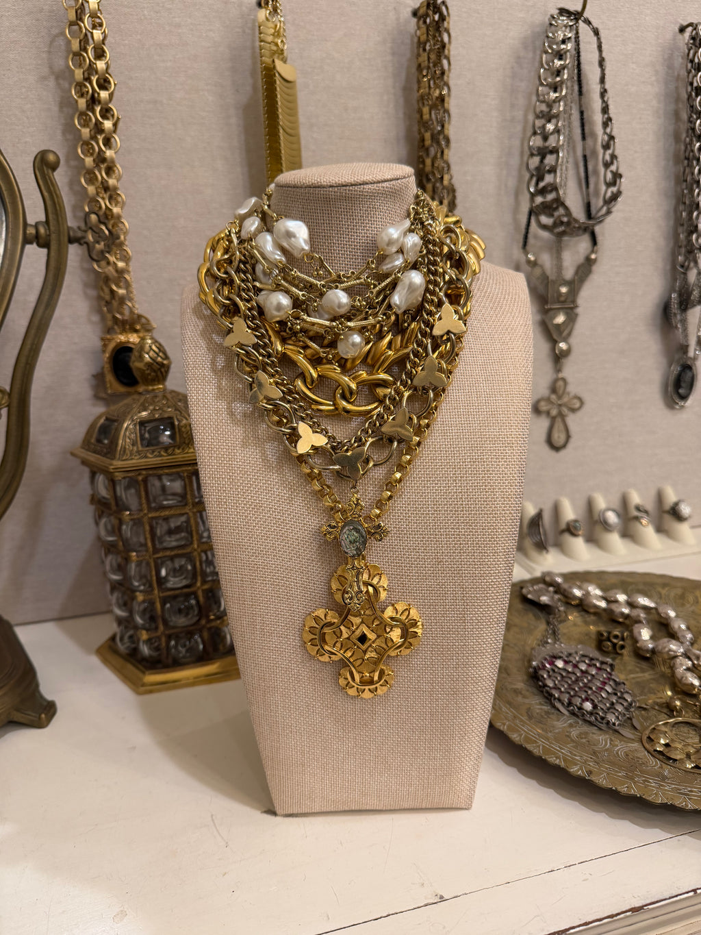 Archive Chain No. 015 — Gold Crown Trifari Cross