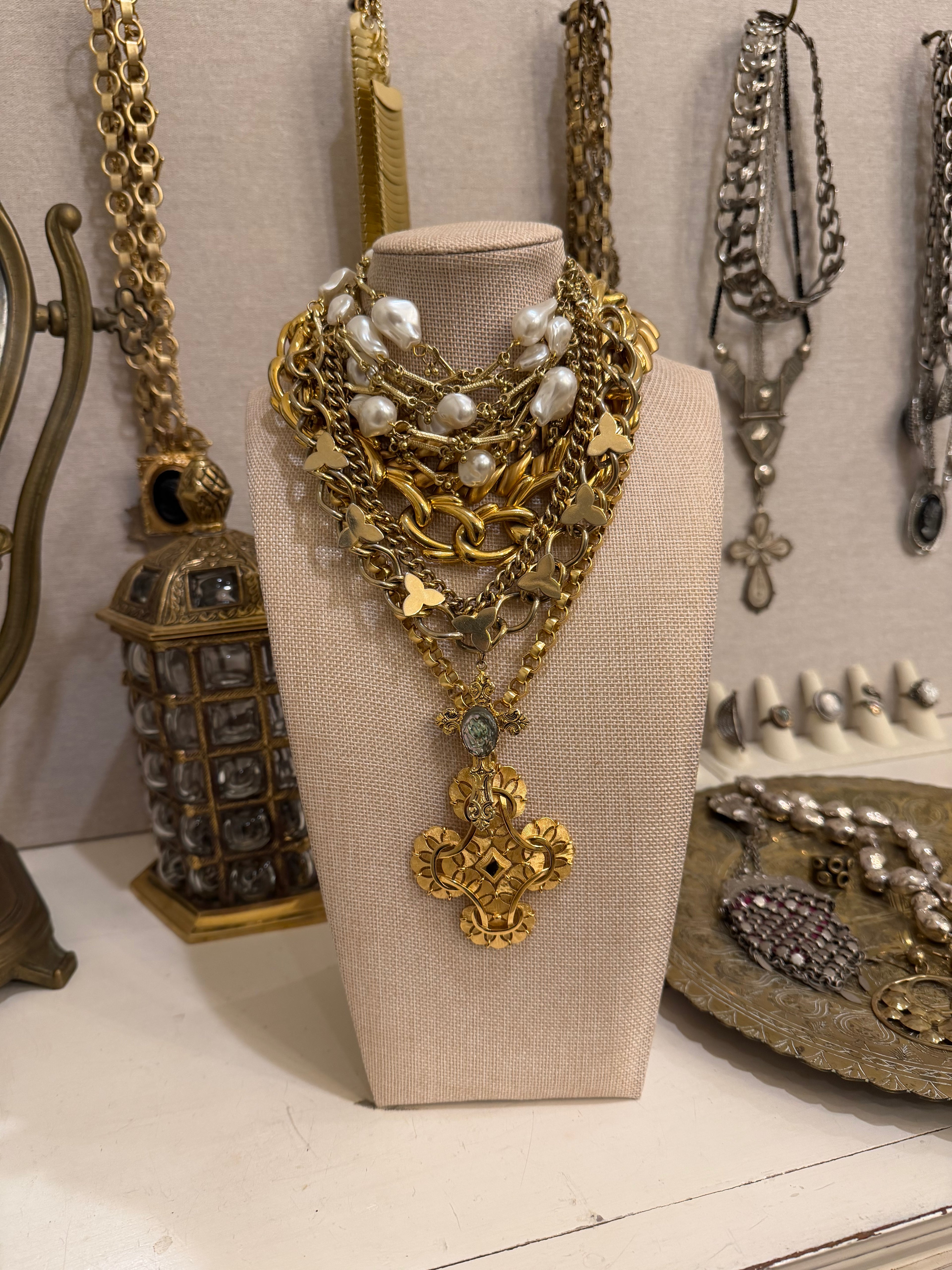 Archive Chain No. 015 — Gold Crown Trifari Cross