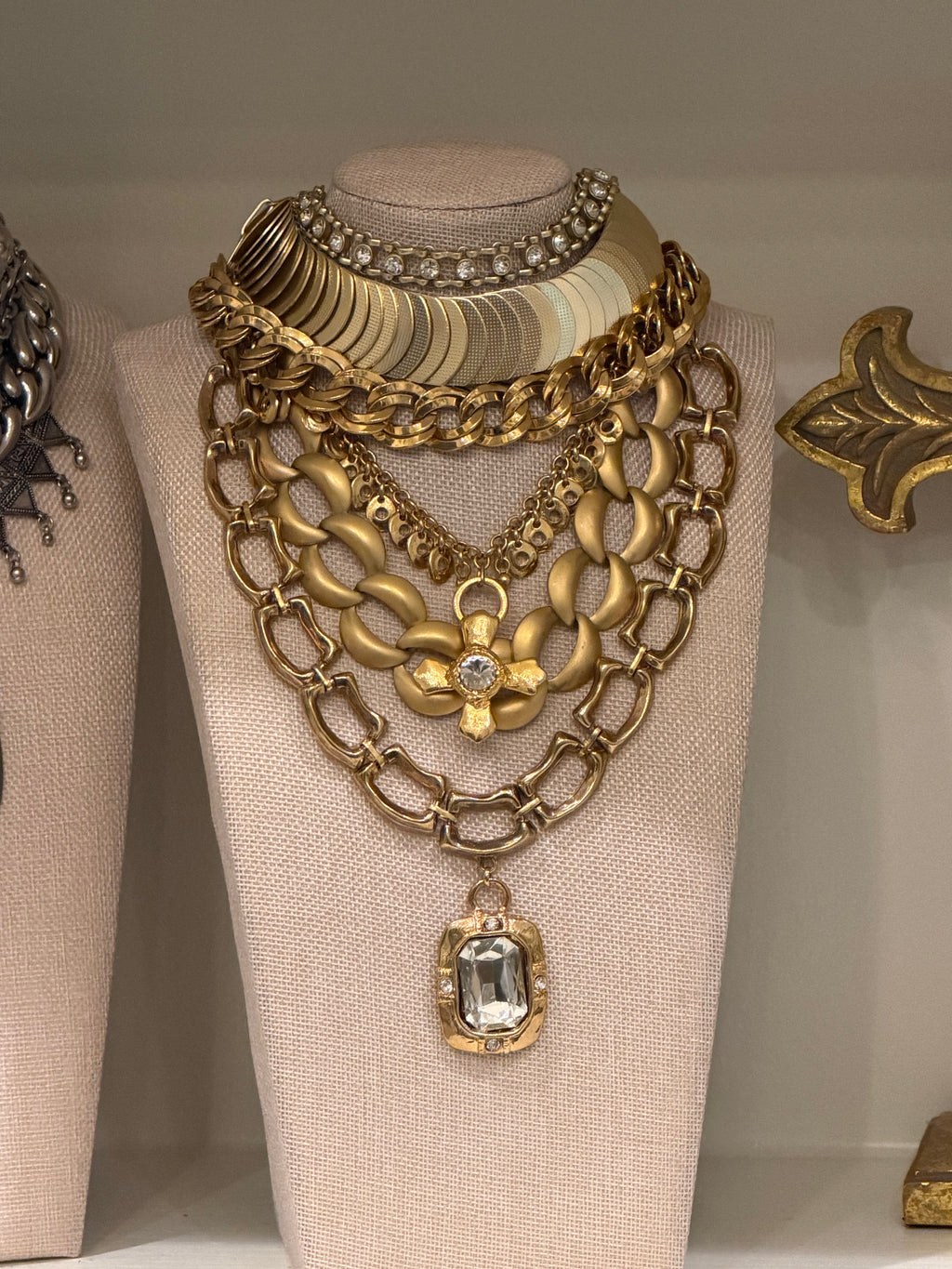 Chunky Brushed Gold Collar