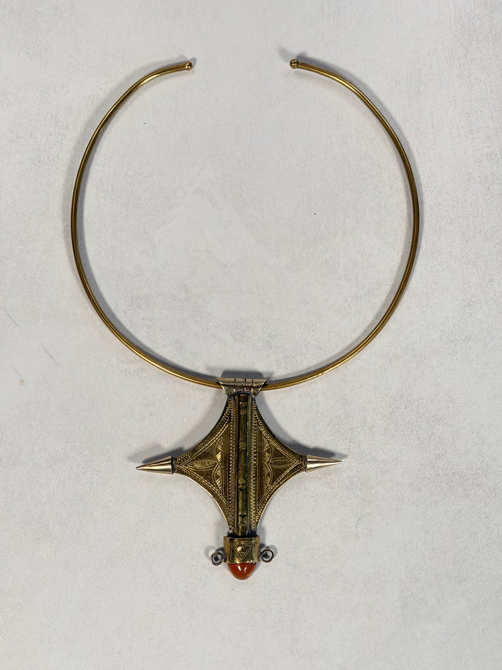 Malian Brass Cross Collar