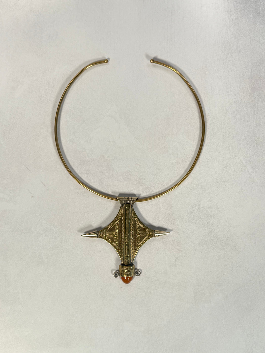 Malian Brass Cross Collar