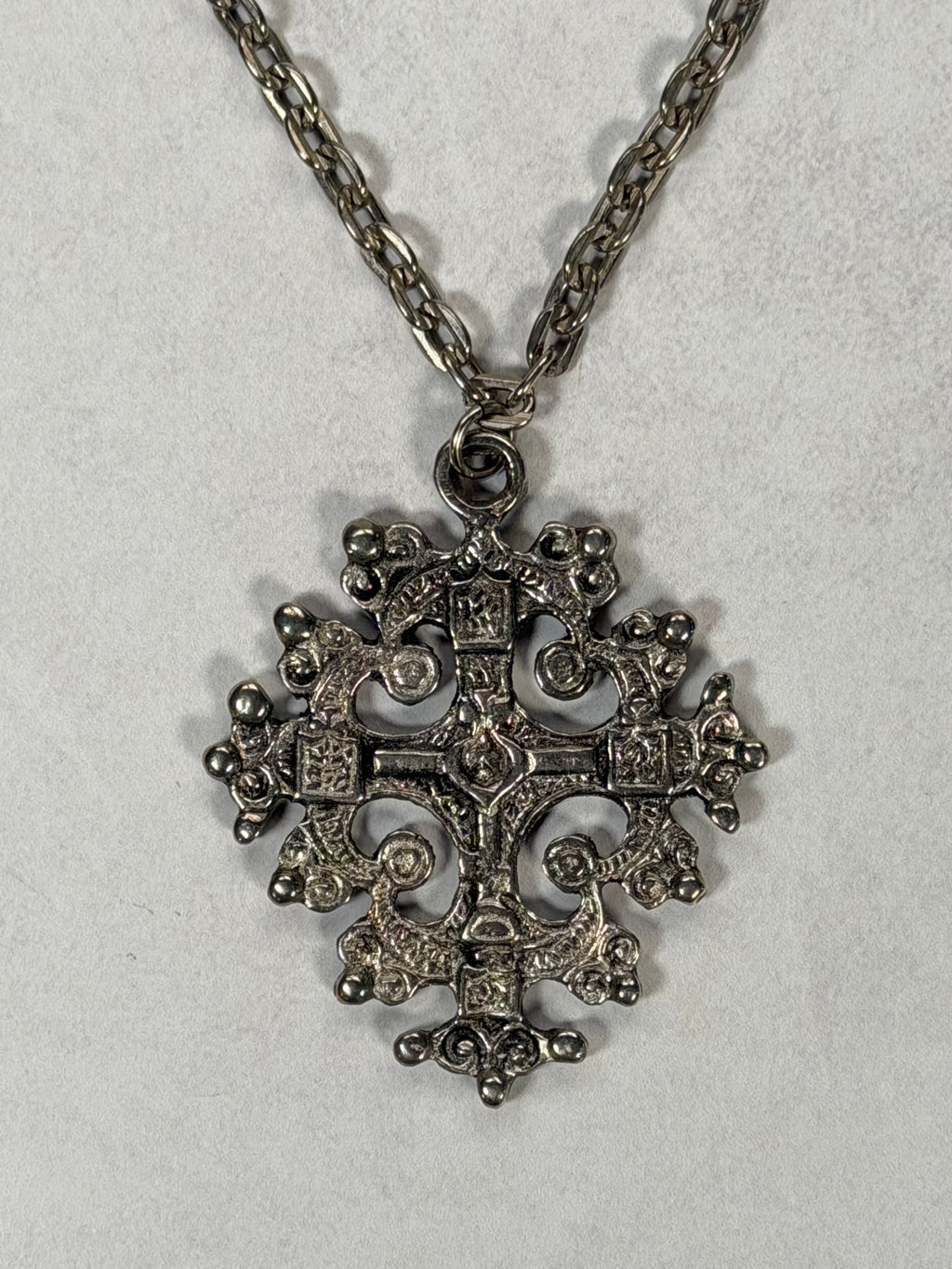 Ornate Cross Medallion Necklace