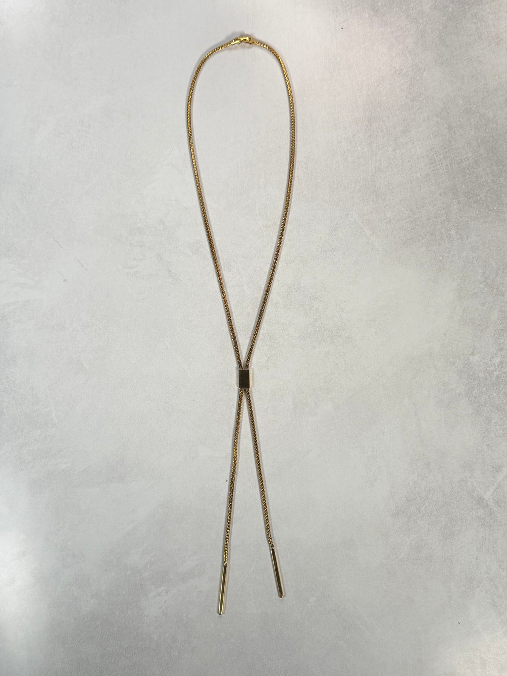 Monet Herringbone Bolo Tie Necklace