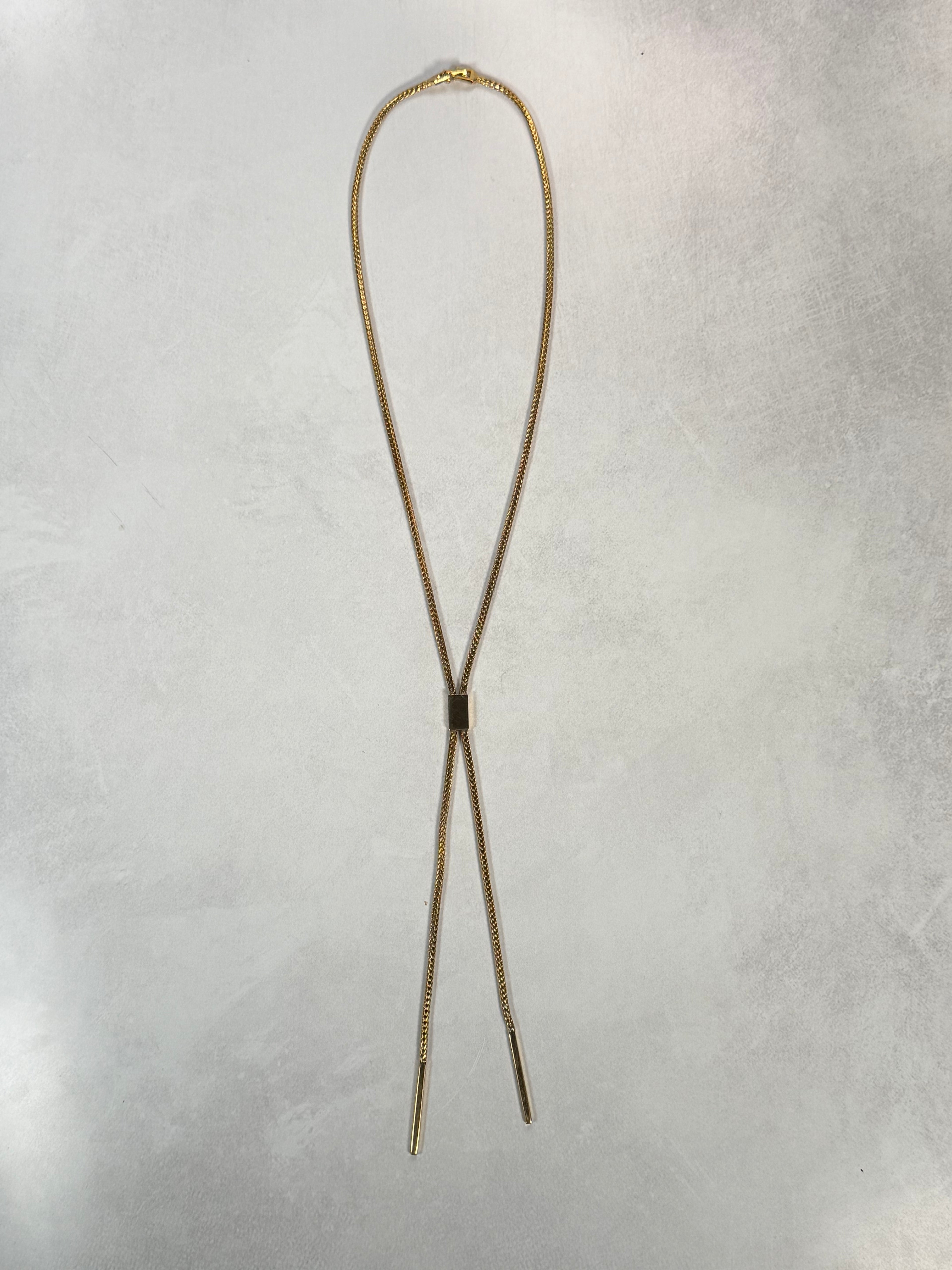 Monet Herringbone Bolo Tie Necklace