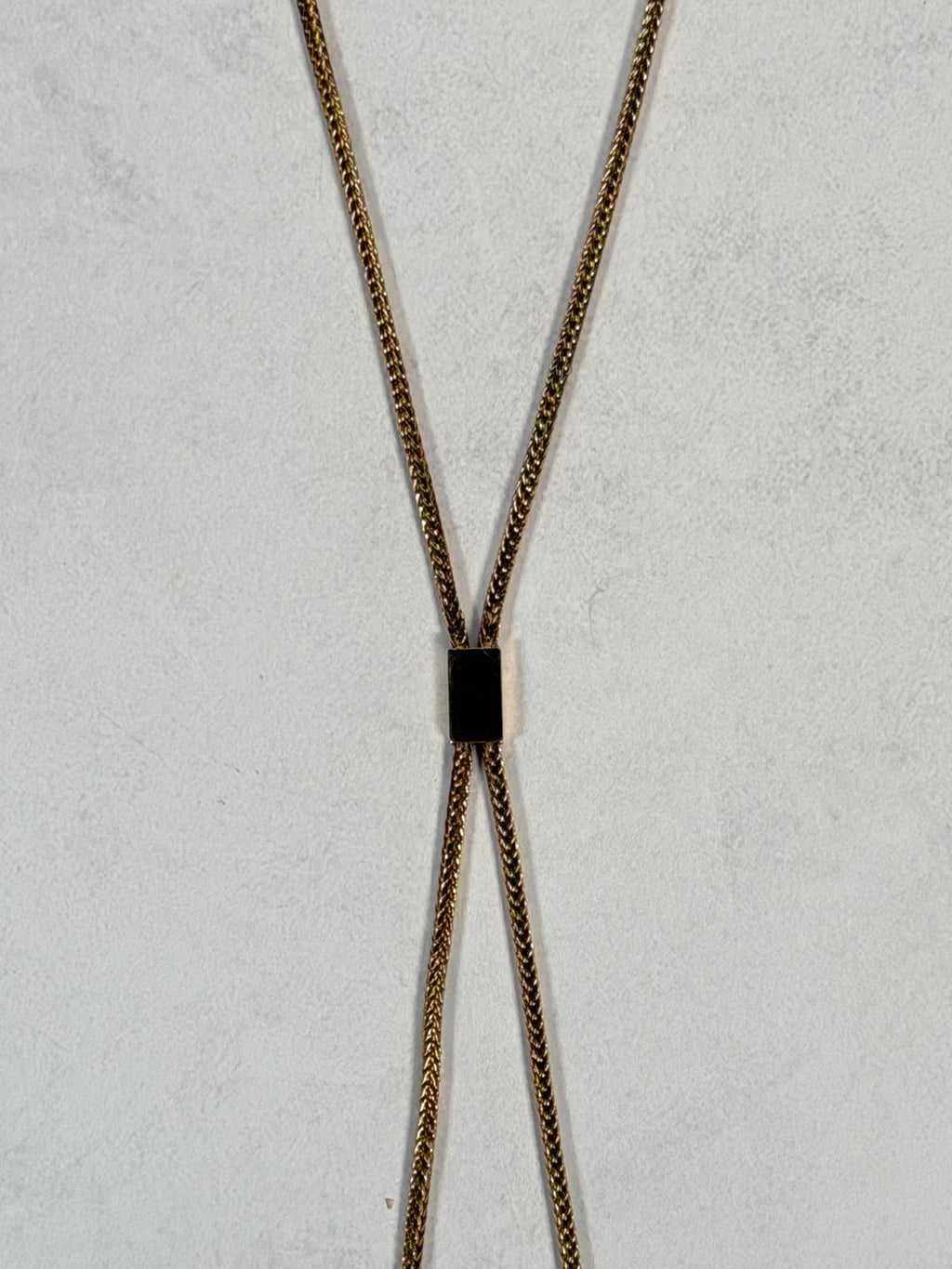 Monet Herringbone Bolo Tie Necklace