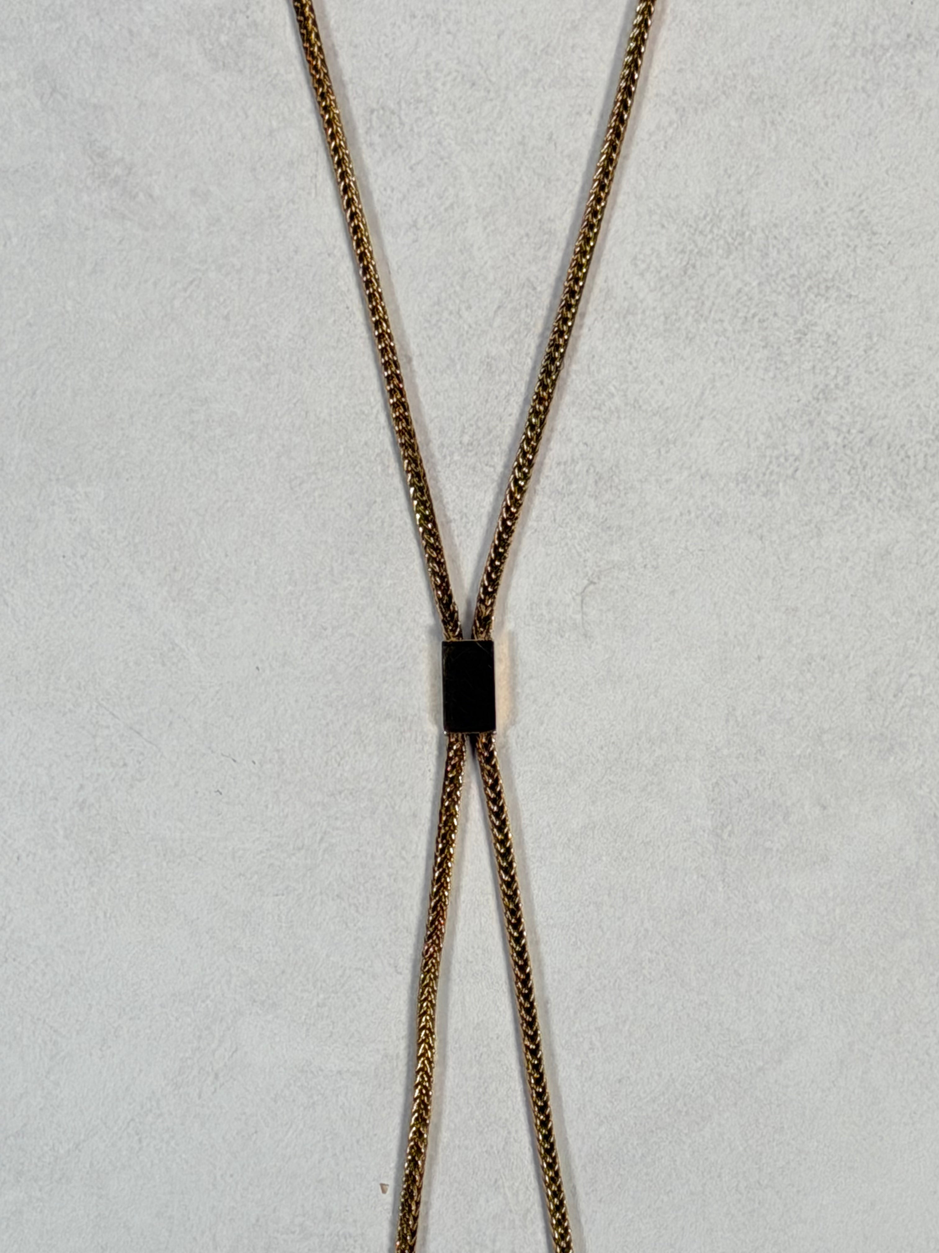 Monet Herringbone Bolo Tie Necklace