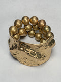 Hammered Gold Bead Bracelet