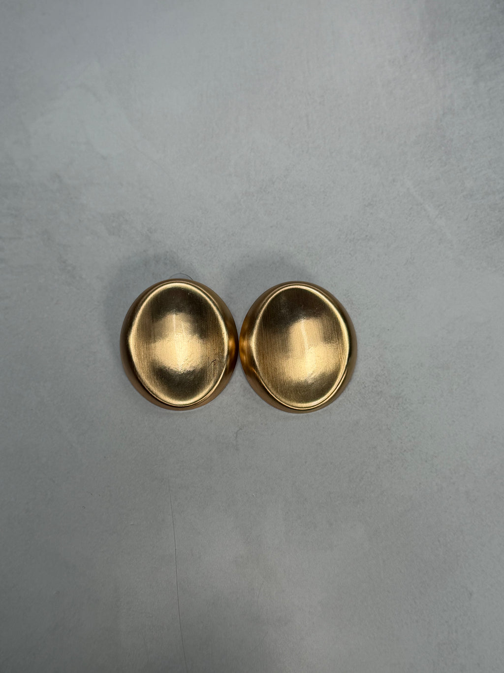 Brushed Gold Dome Earrings