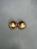 Brushed Gold Dome Earrings