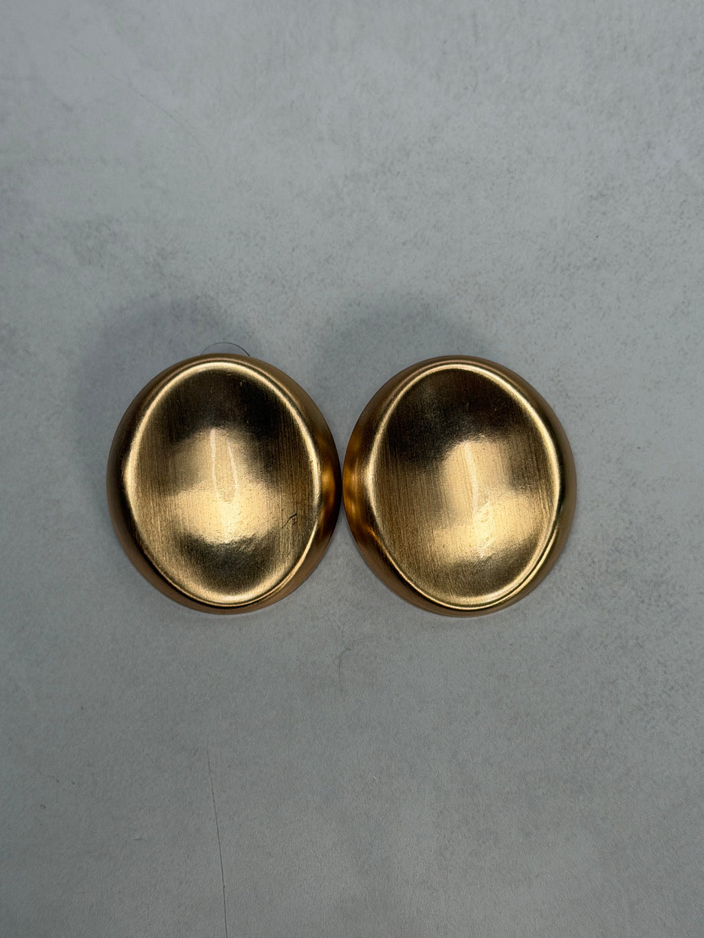 Brushed Gold Dome Earrings