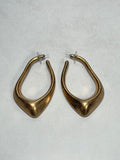 Molten Gold Teardrop Hoops