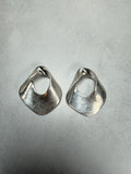 Sculpted Petal Earrings (Silver)
