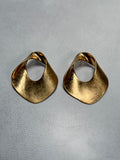 Sculpted Petal Earrings (Gold)