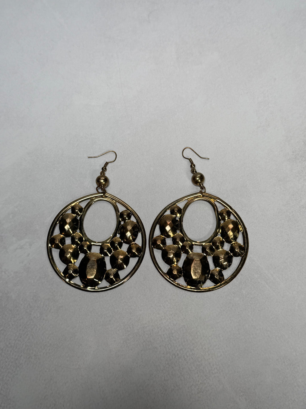 Studded Brass Hoops