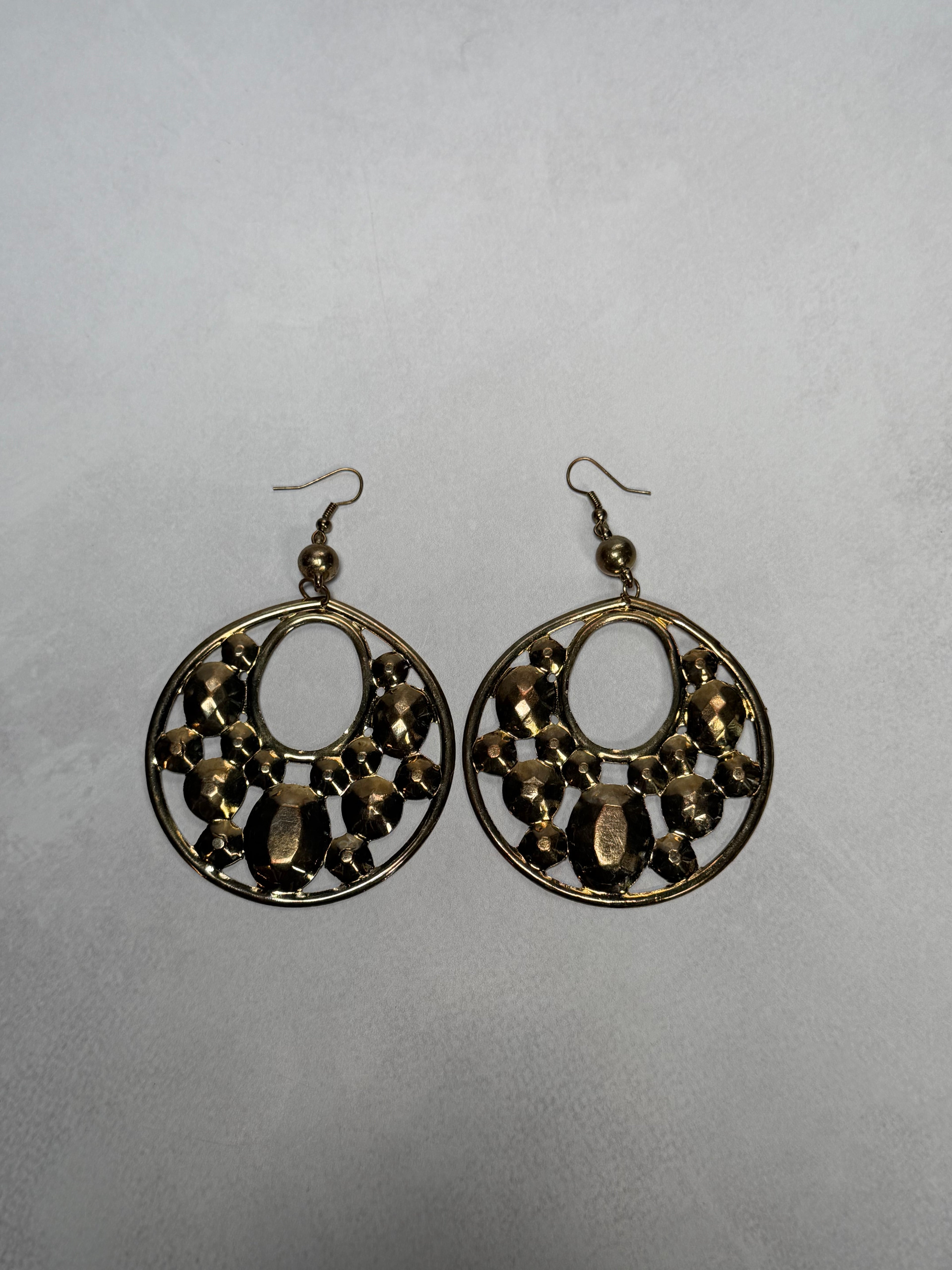 Studded Brass Hoops