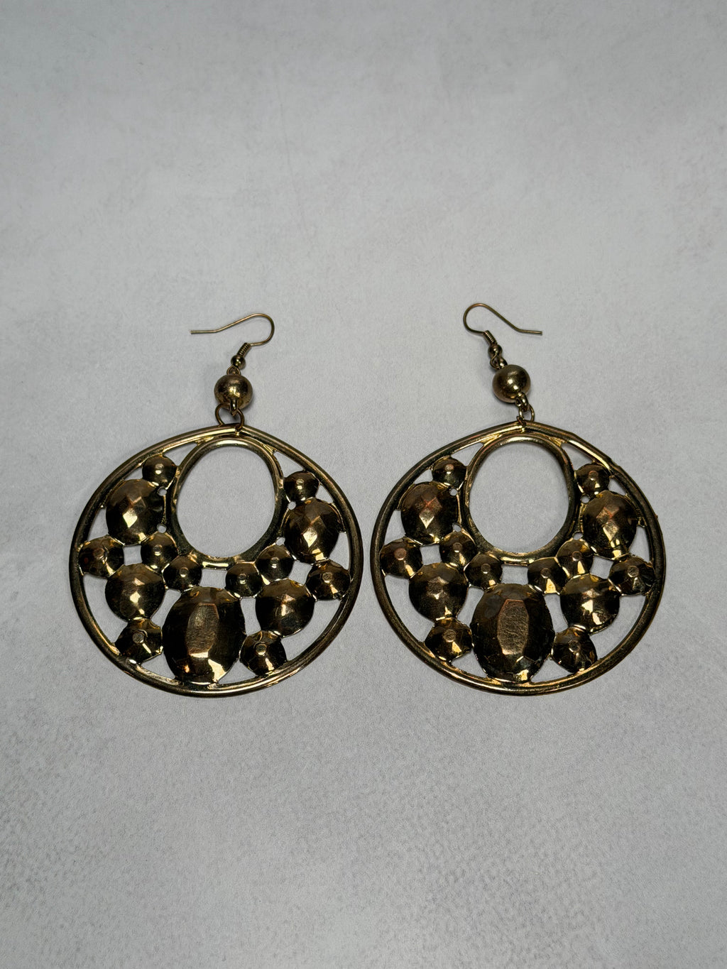 Studded Brass Hoops