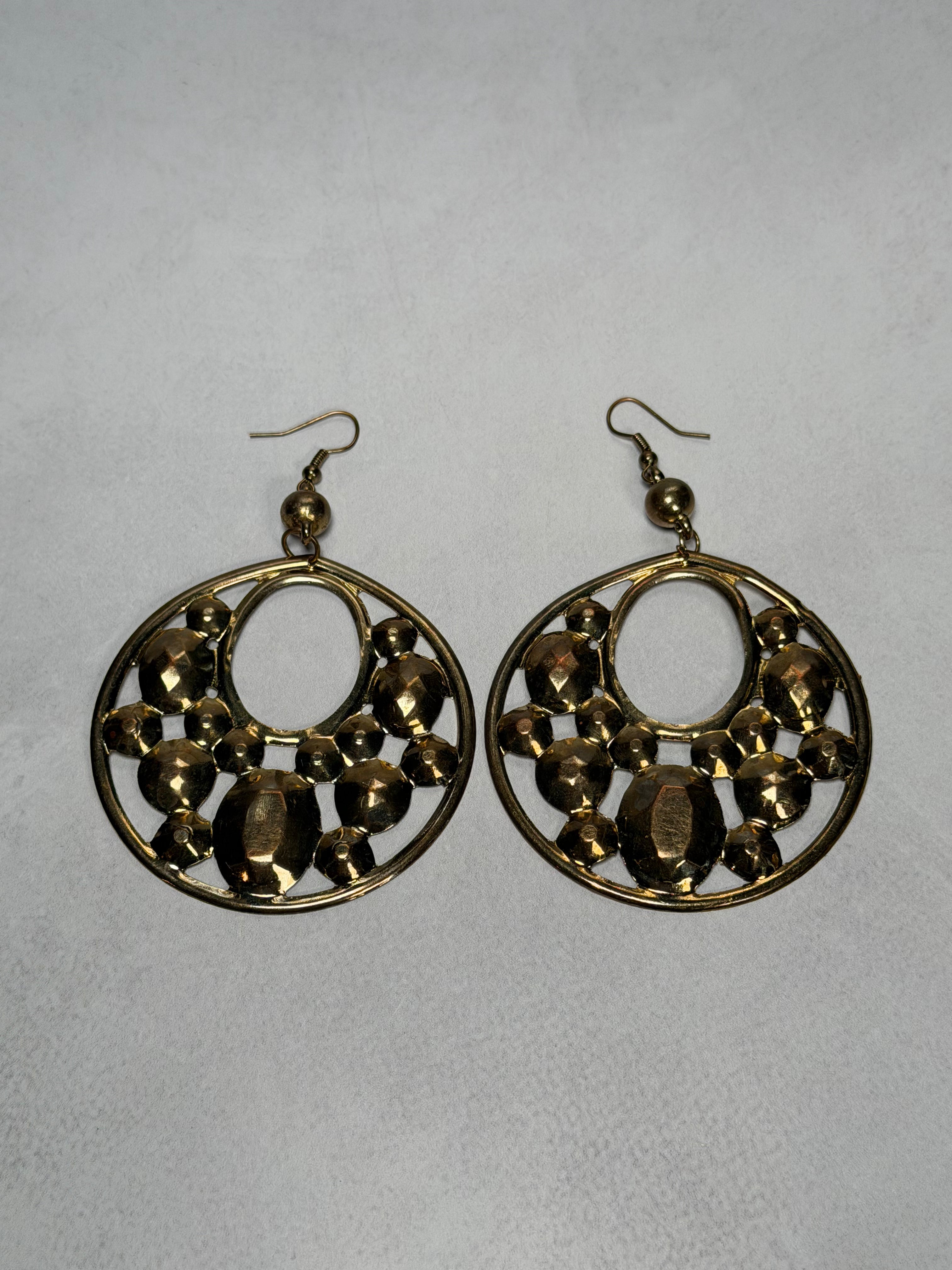 Studded Brass Hoops