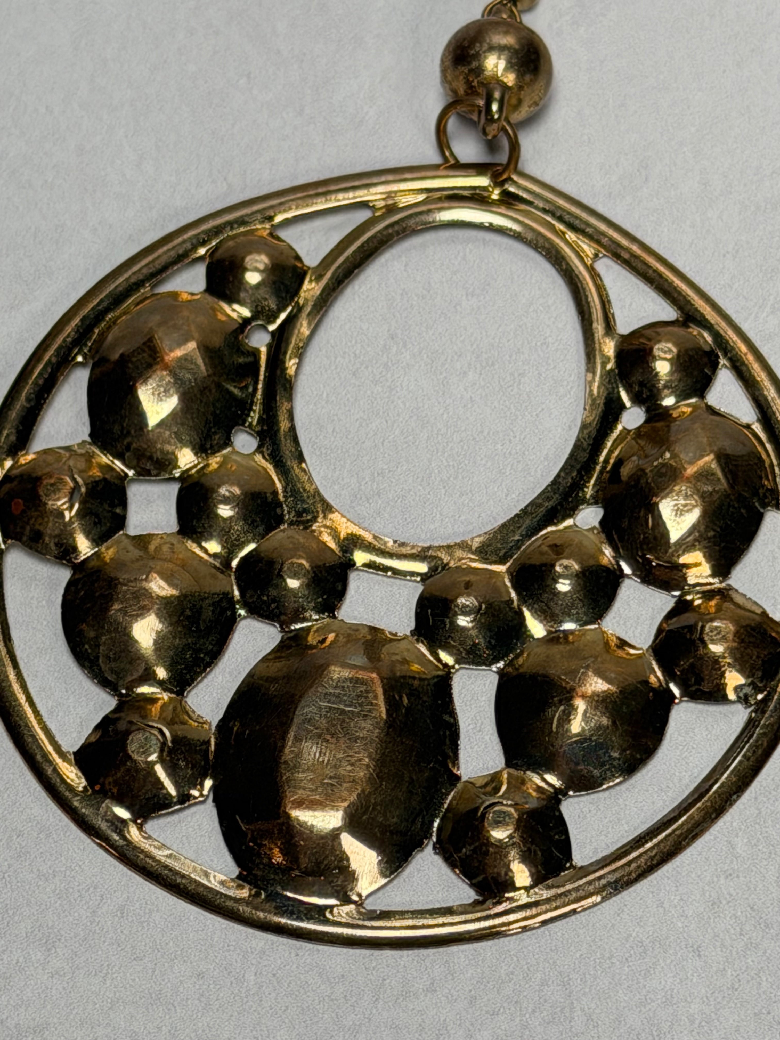 Studded Brass Hoops