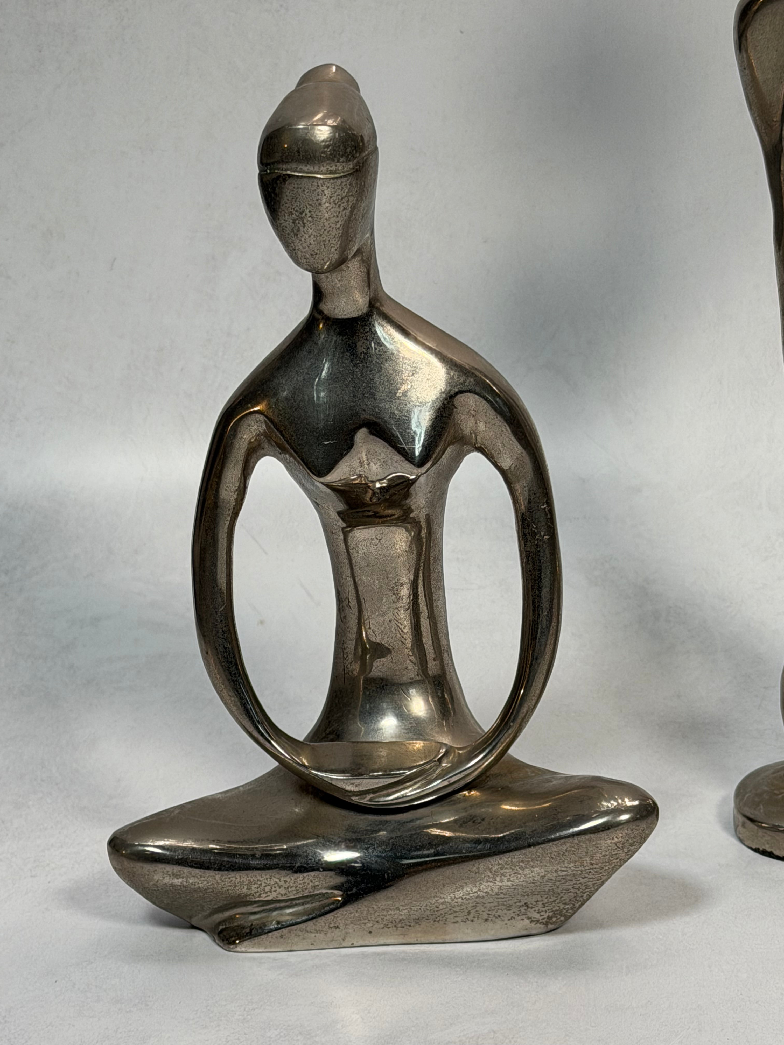 Modernist Figure Sculptures, Set of 2